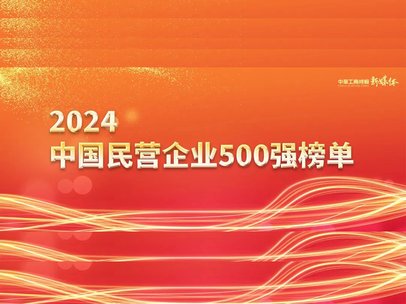 恭贺我会党支部书记单位——荣民集团连续11年入围中国民企500强2024年位列307位